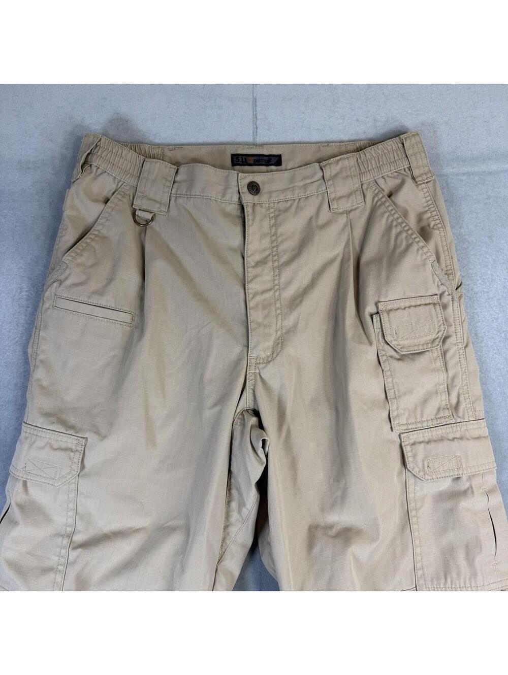5.11 Tactical Cargo Pants Mens 34x32 Beige Taclite Pro Ripstop Range Duty - Picture 2 of 7